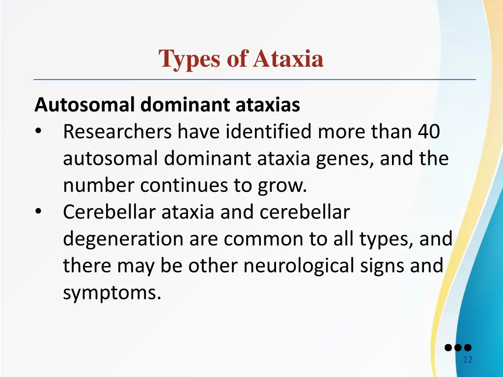 types of ataxia