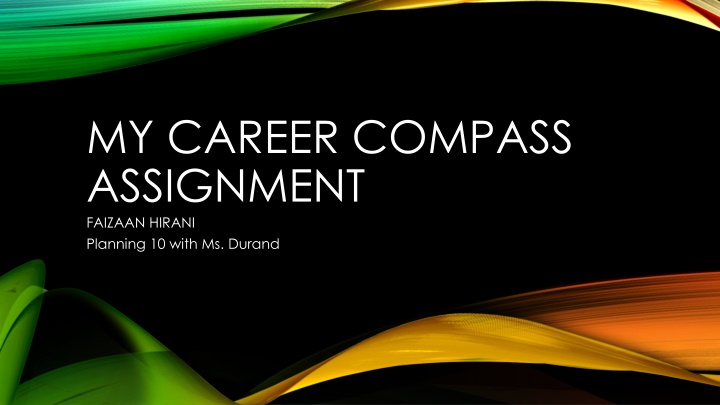 my career compass assignment faizaan hirani