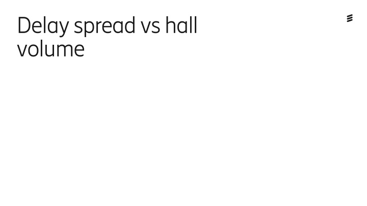 delay spread vs hall volume