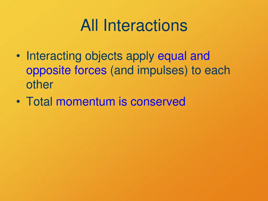 all interactions