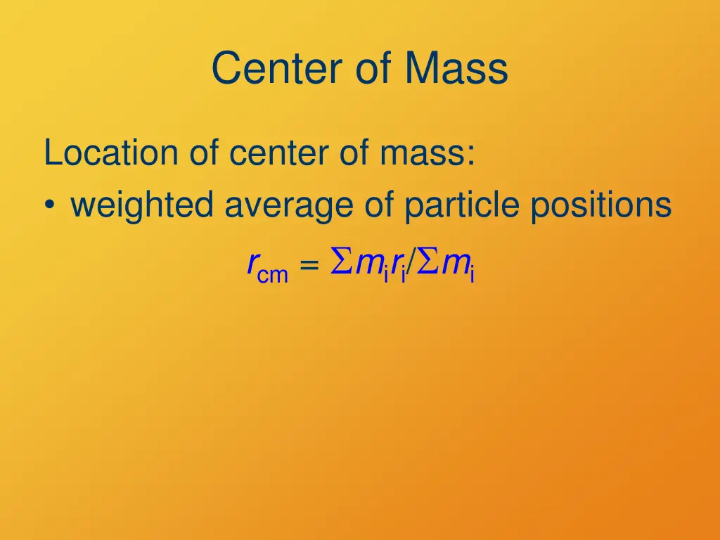 center of mass 1