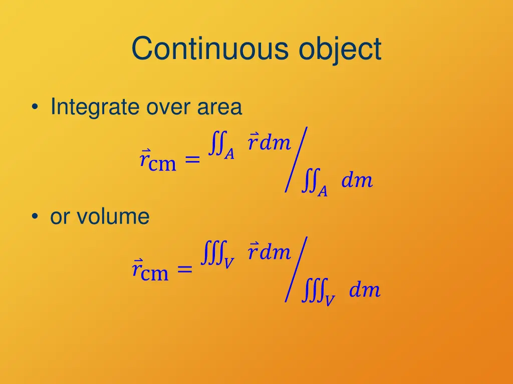 continuous object