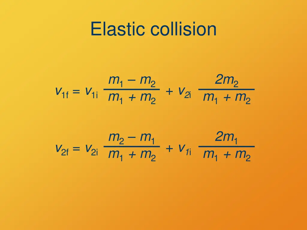 elastic collision 2