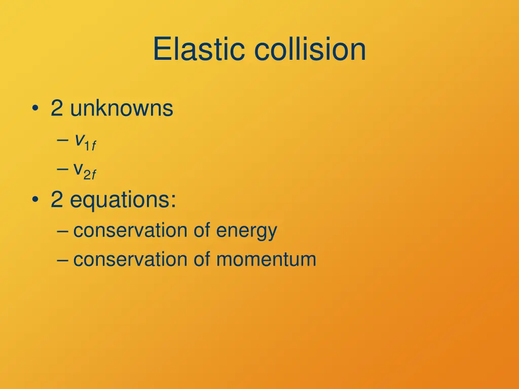 elastic collision