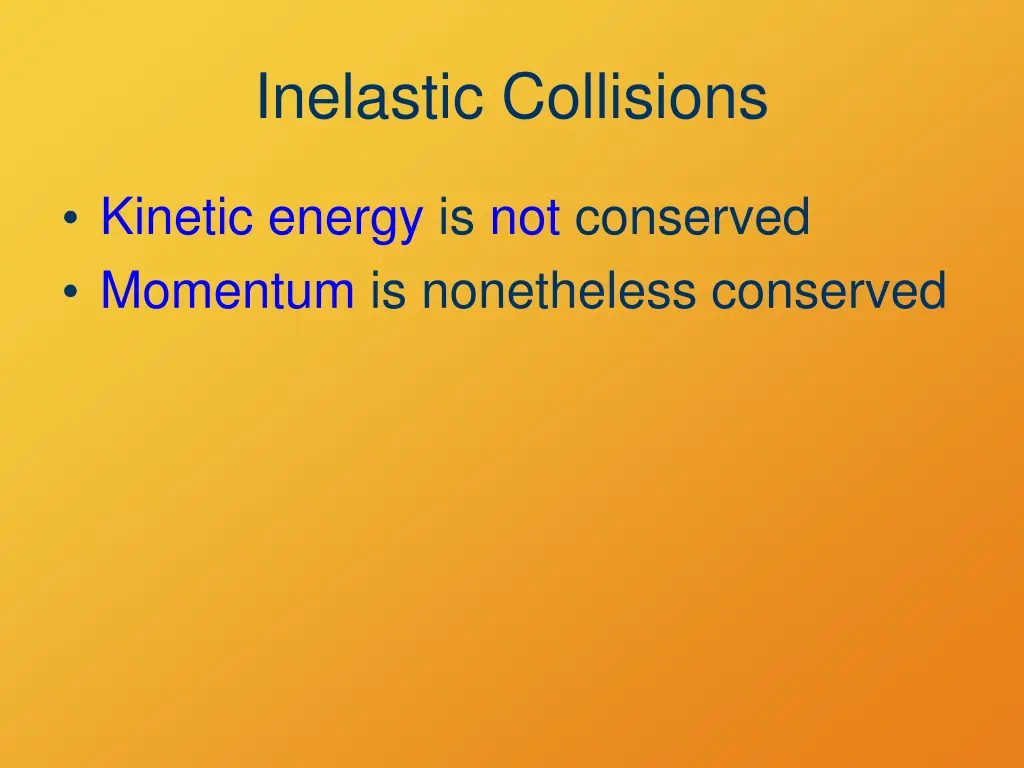 inelastic collisions