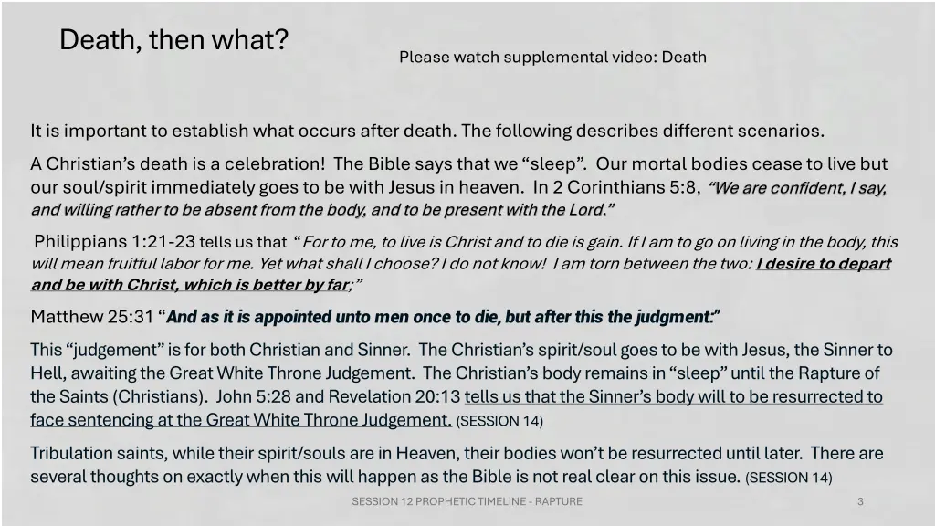 death then what