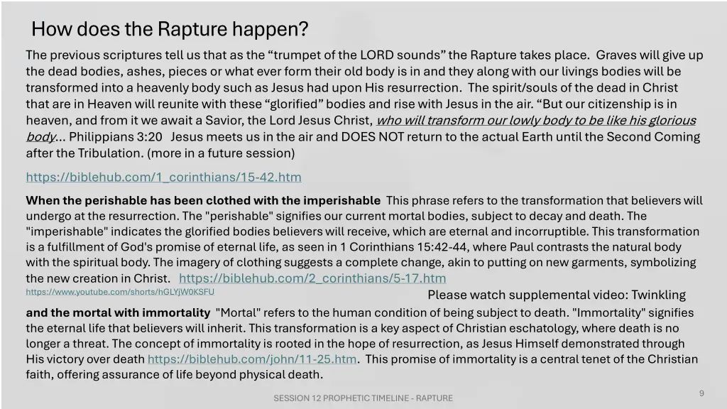 how does the rapture happen the previous