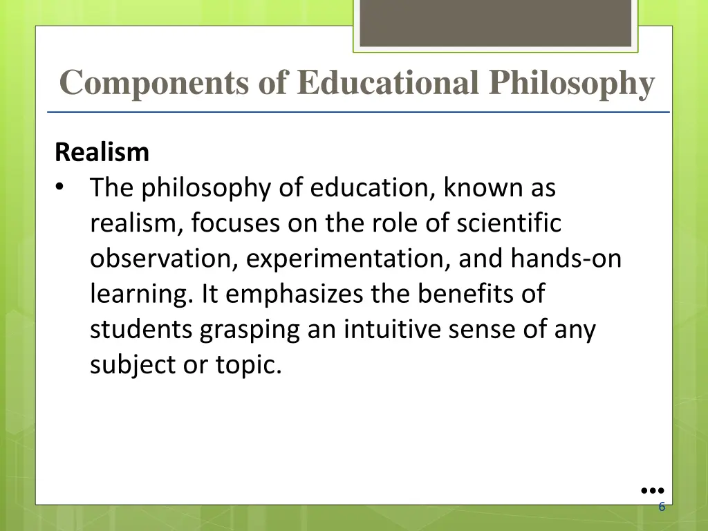 components of educational philosophy