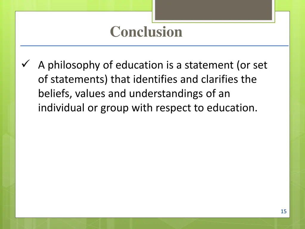 conclusion