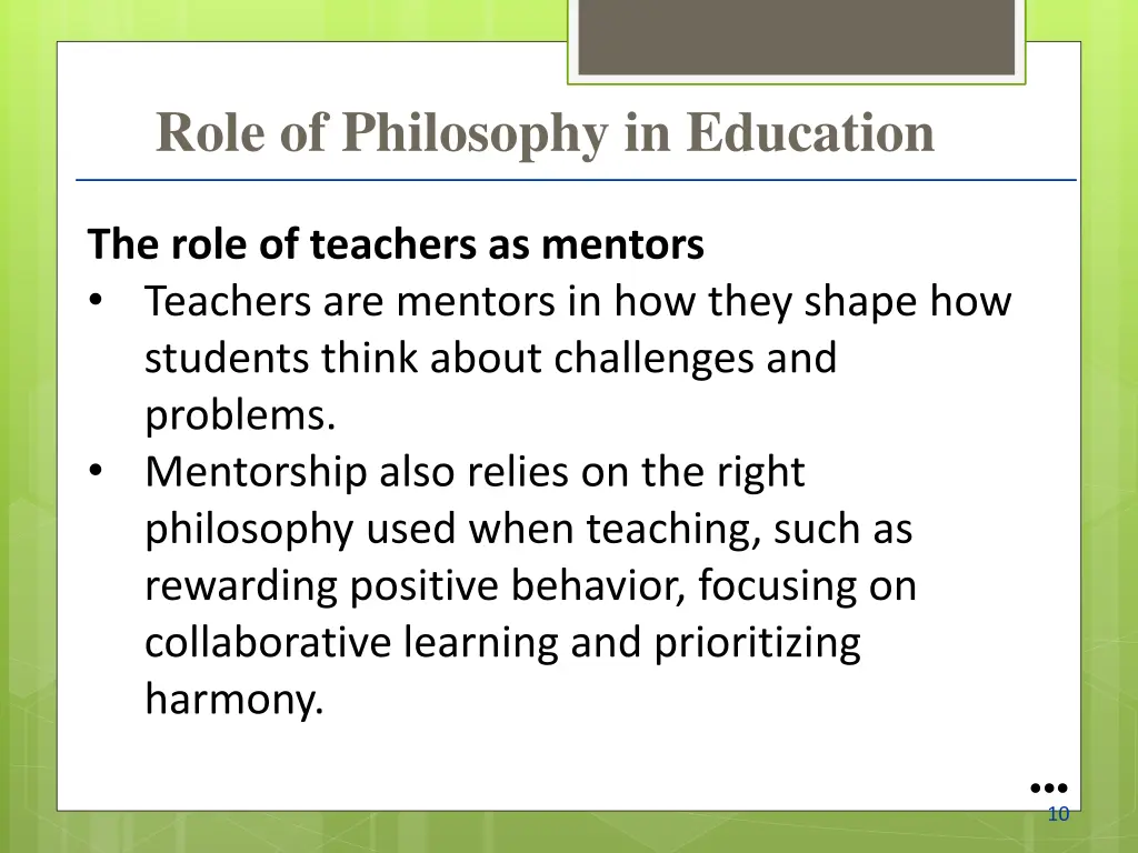role of philosophy in education