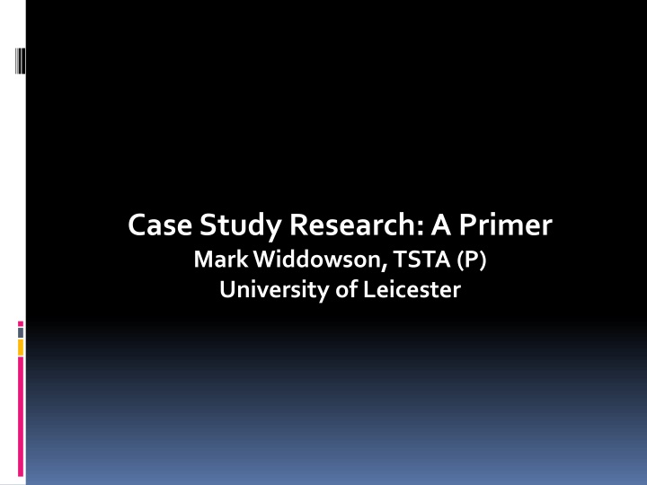 case study research a primer mark widdowson tsta