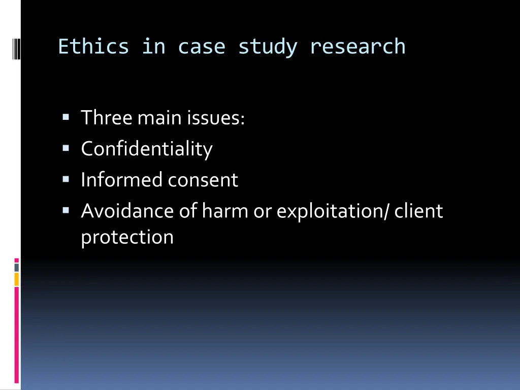 ethics in case study research