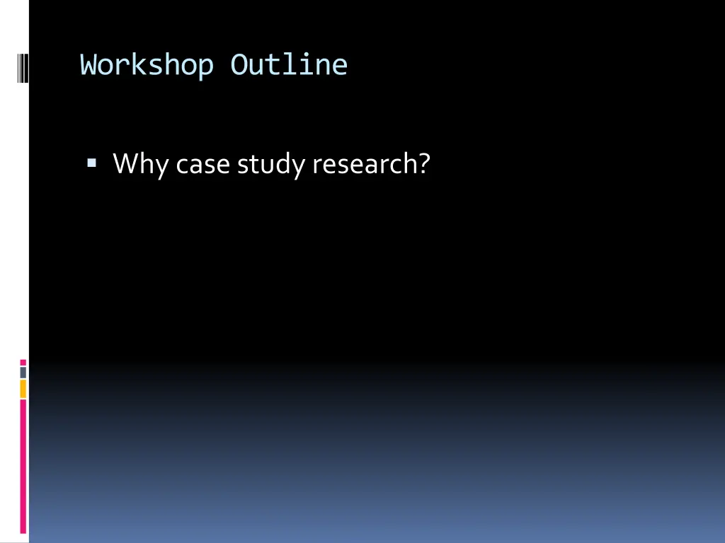 workshop outline
