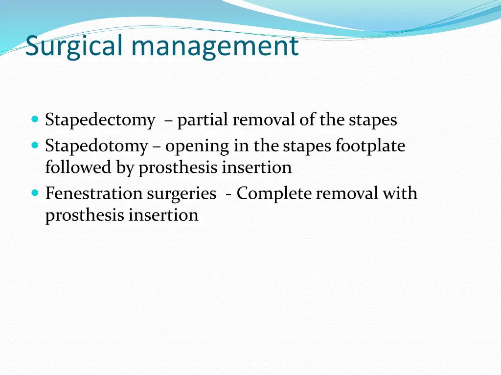 surgical management