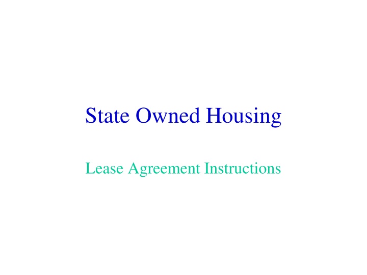 state owned housing