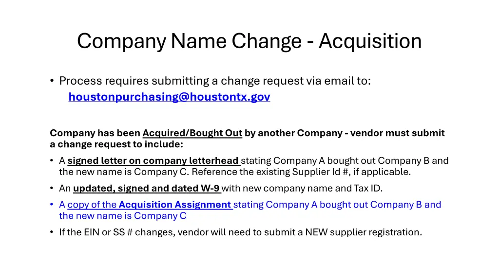 company name change acquisition