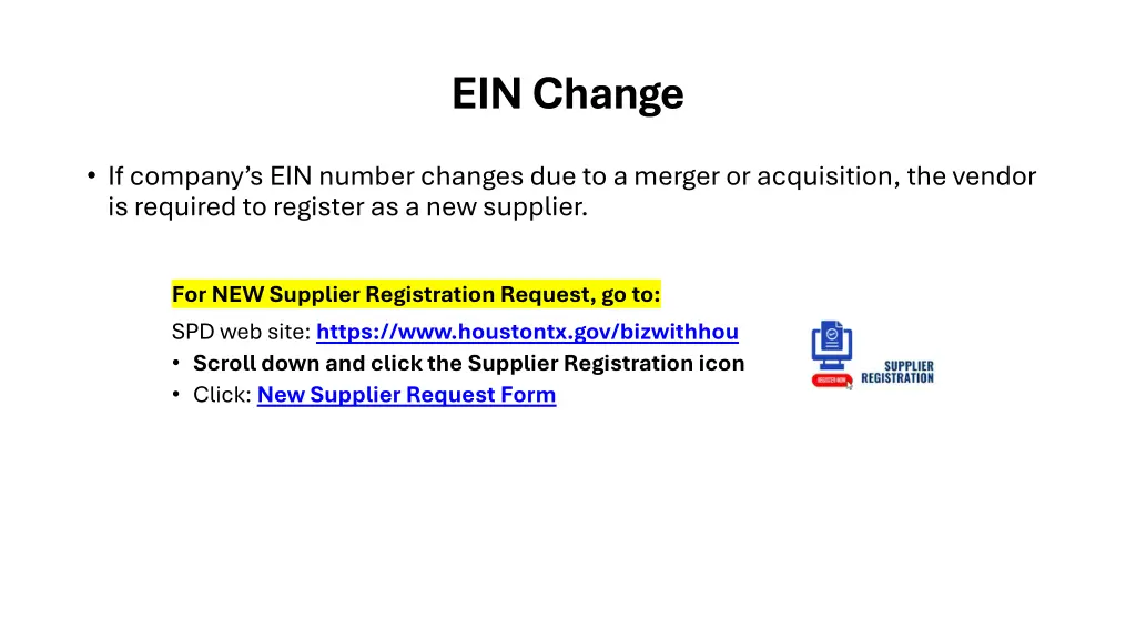 ein change