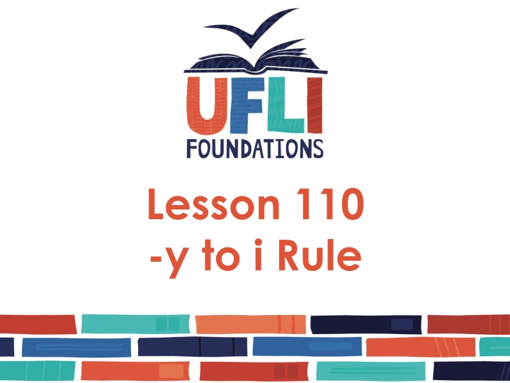 lesson 110 y to i rule