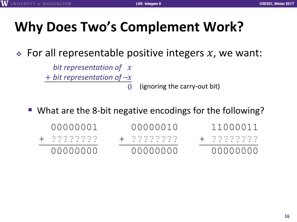 l01 intro combinational logic l05 integers ii 15