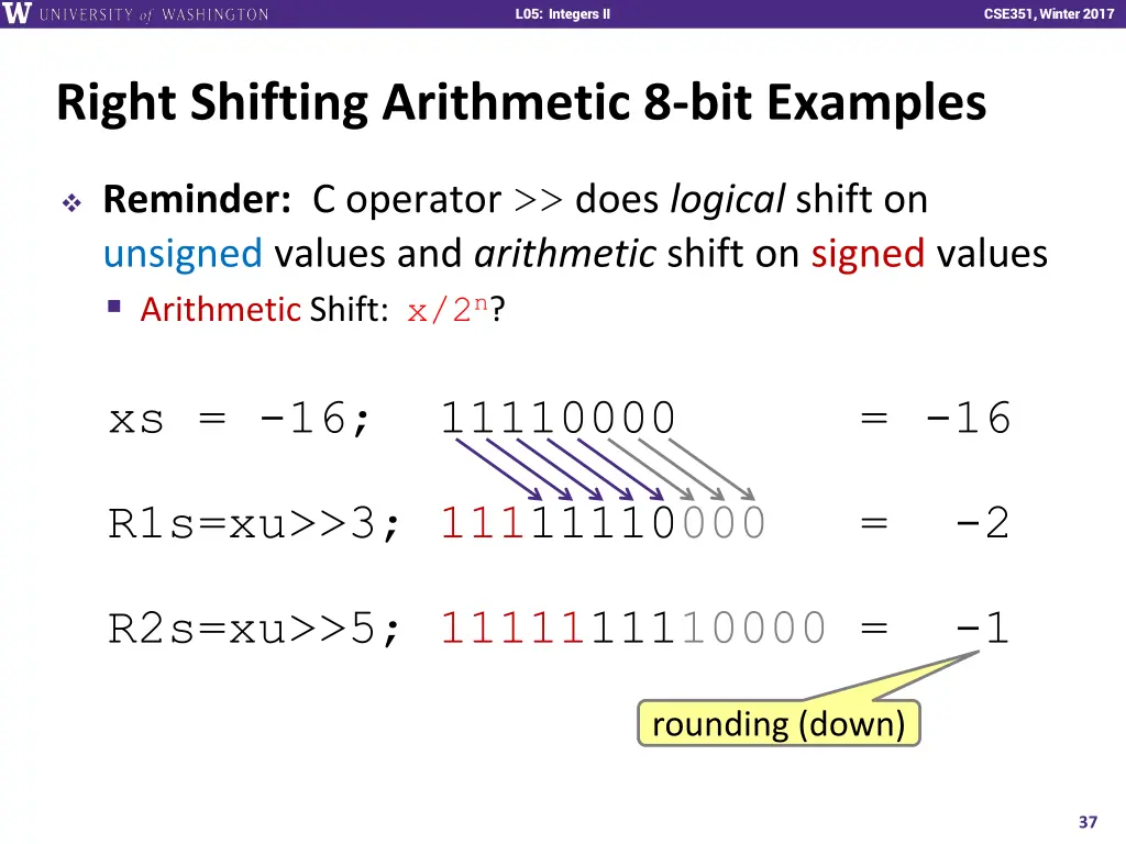 l01 intro combinational logic l05 integers ii 36