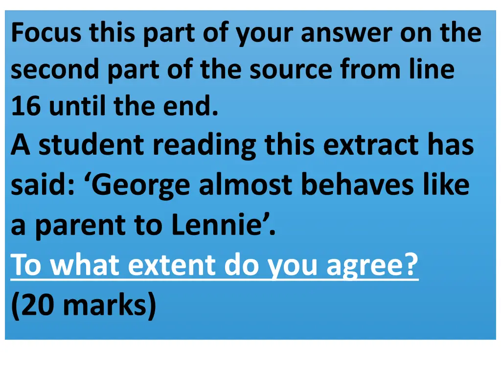 focus this part of your answer on the second part