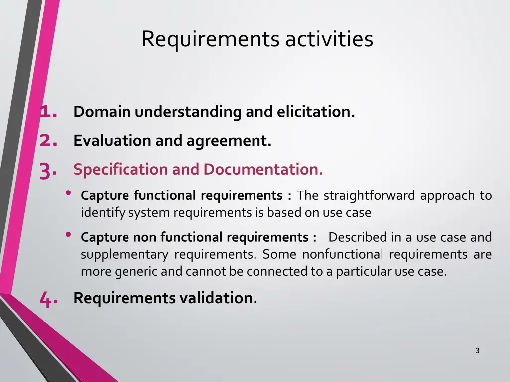 requirements activities