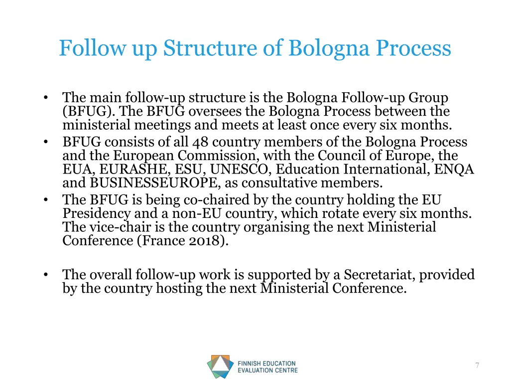 follow up structure of bologna process