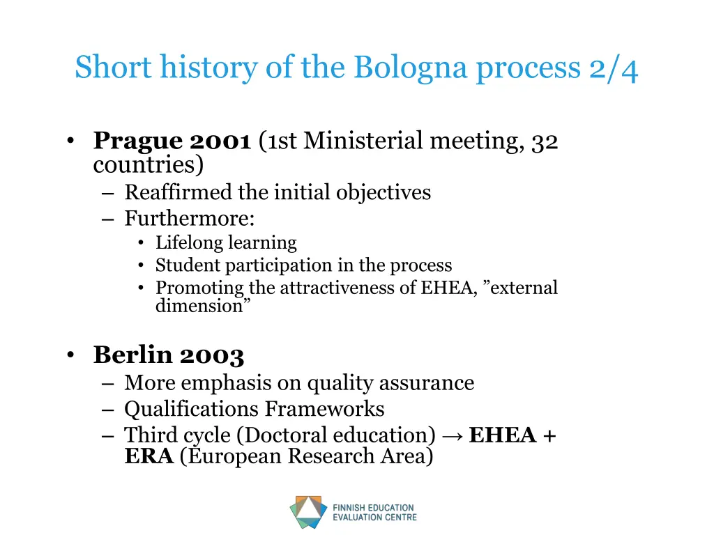 short history of the bologna process 2 4