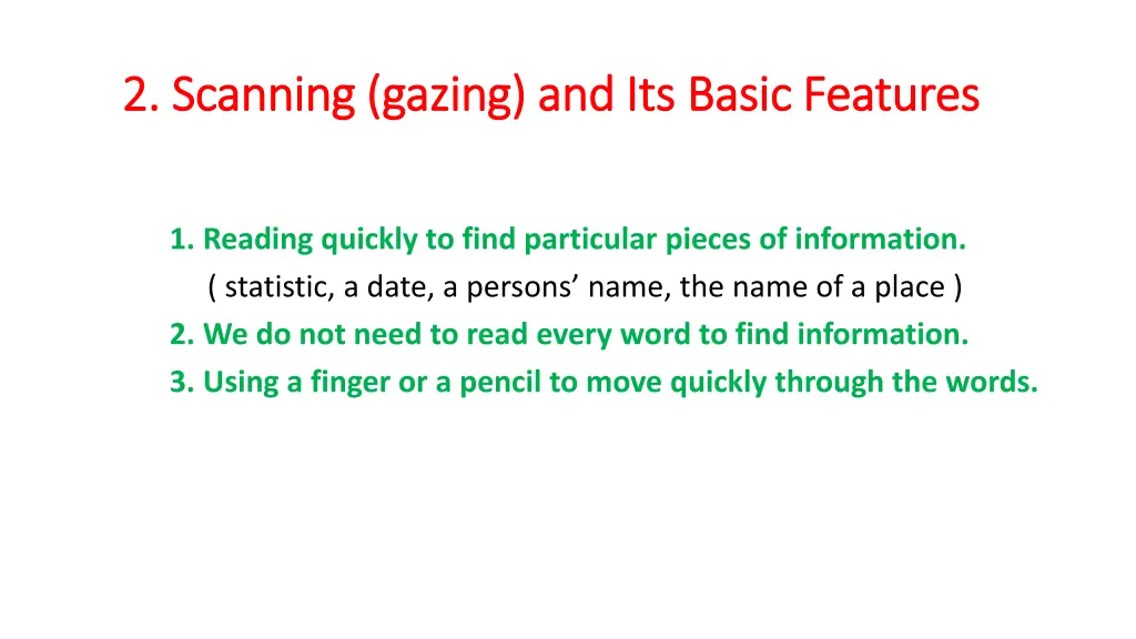2 scanning gazing and its 2 scanning gazing