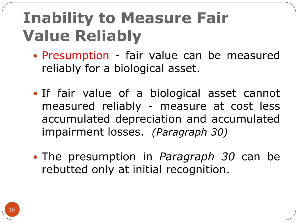 inability to measure fair value reliably
