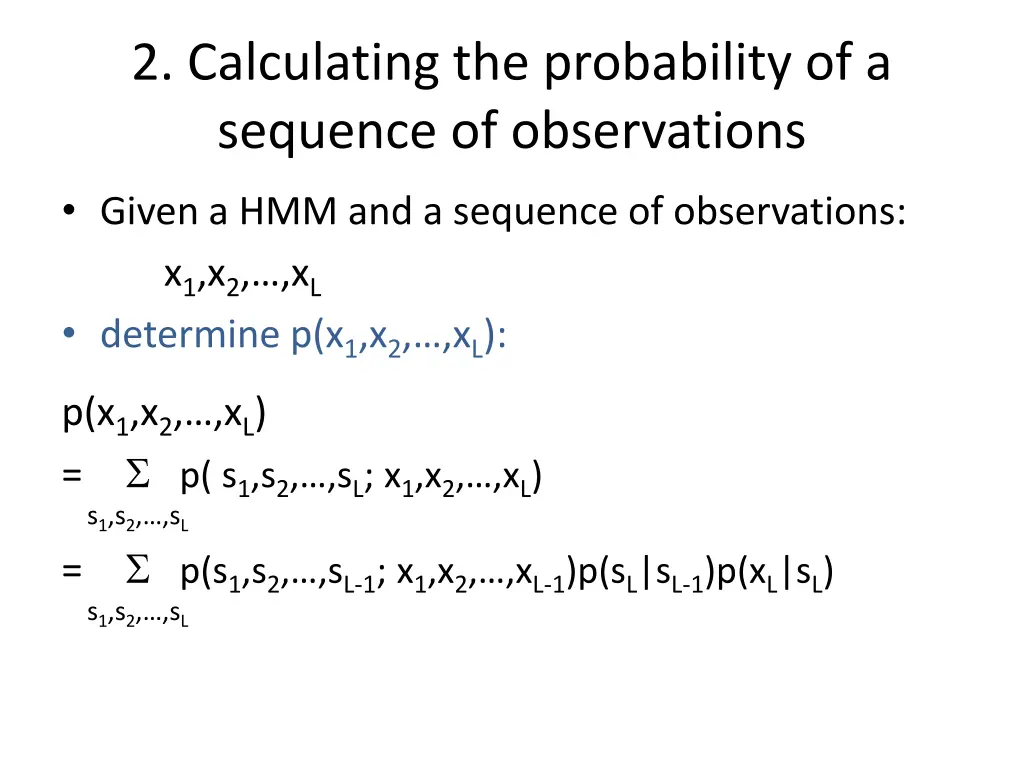 2 calculating the probability of a sequence