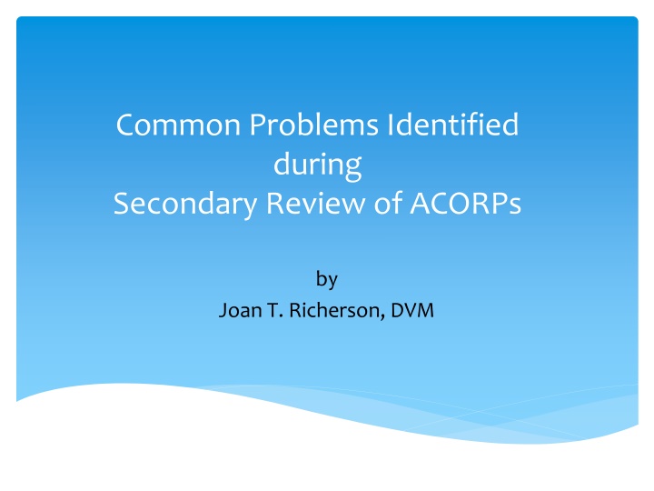 common problems identified during secondary
