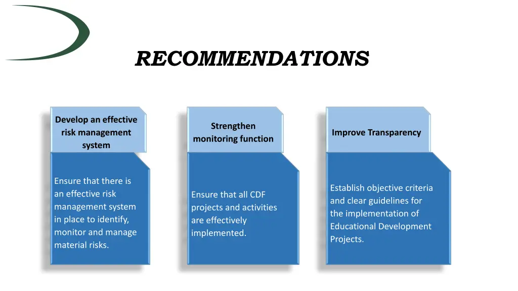 recommendations