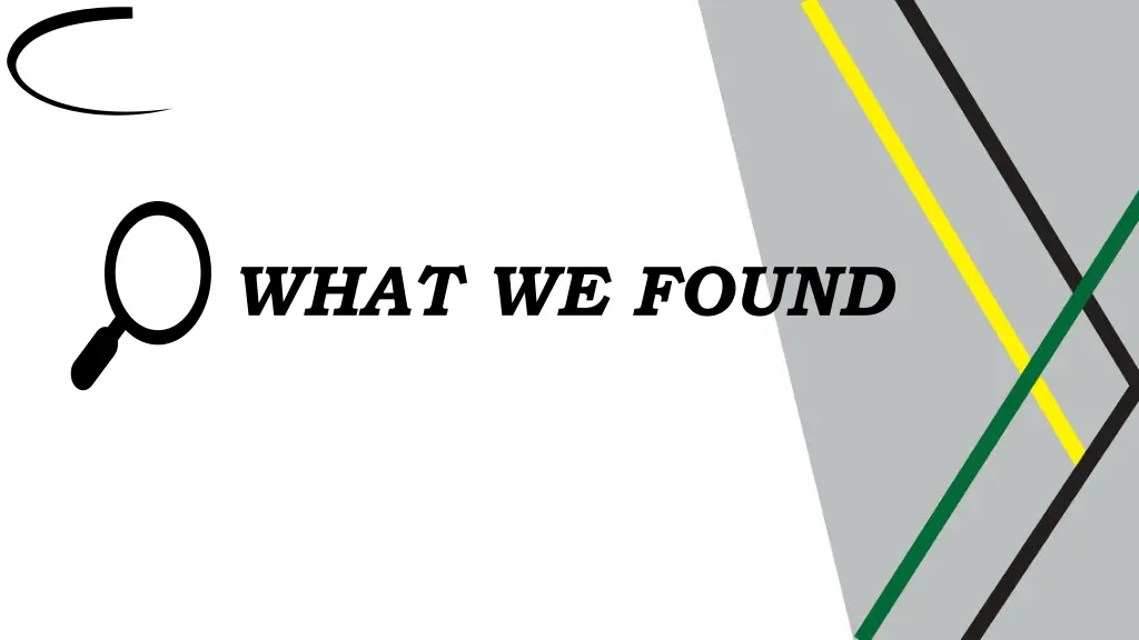 what we found