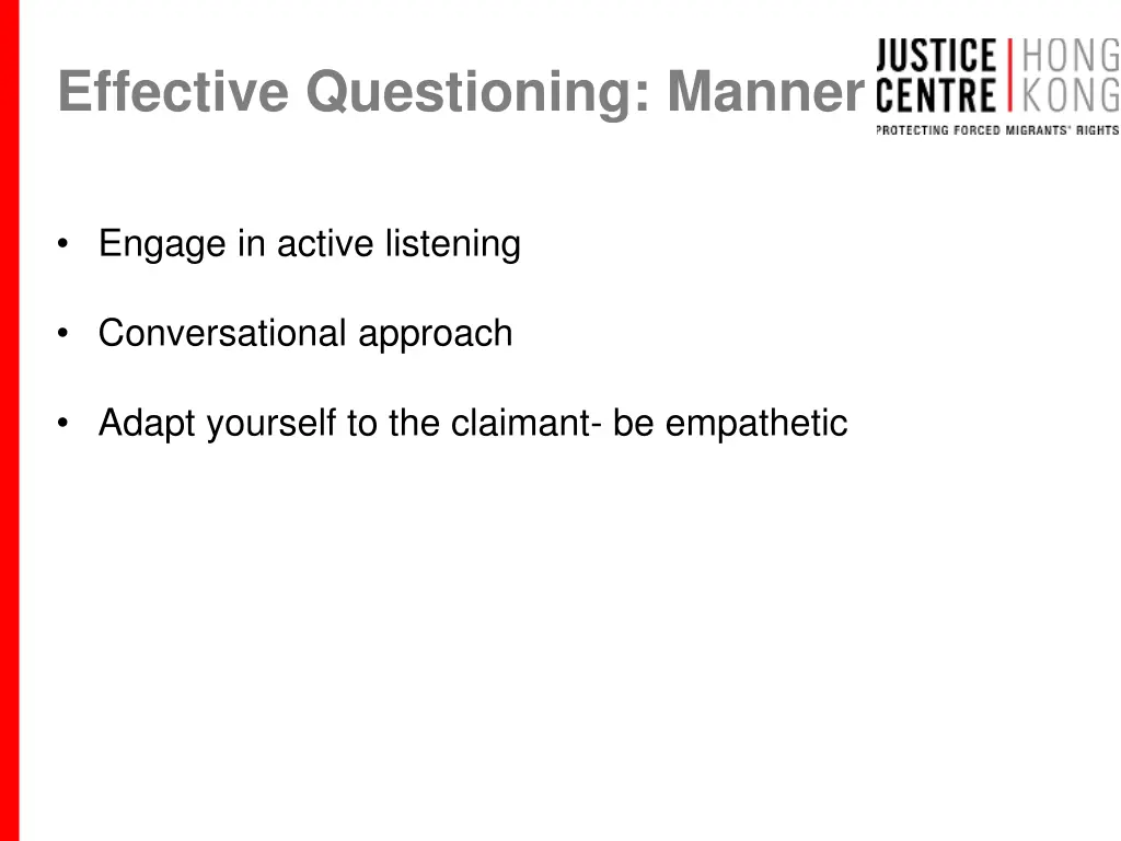 effective questioning manner