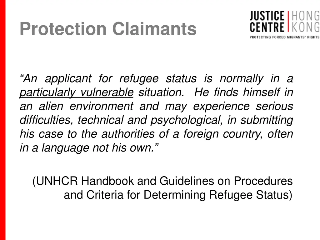 protection claimants