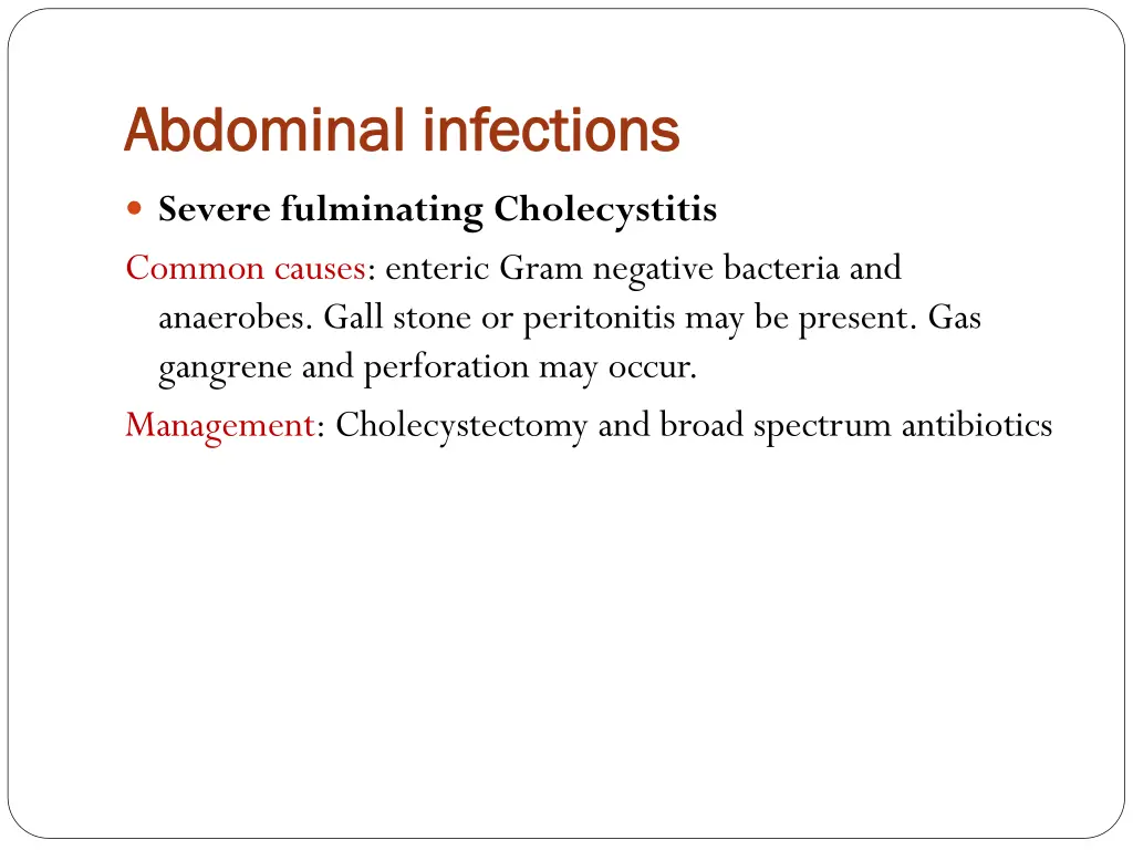 abdominal infections abdominal infections