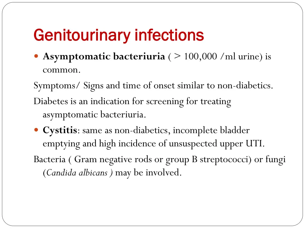 genitourinary infections genitourinary infections