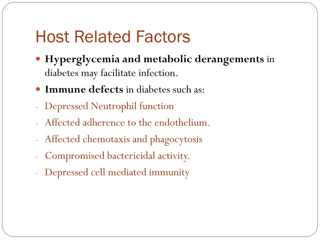 host related factors
