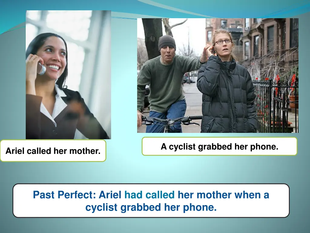 a cyclist grabbed her phone