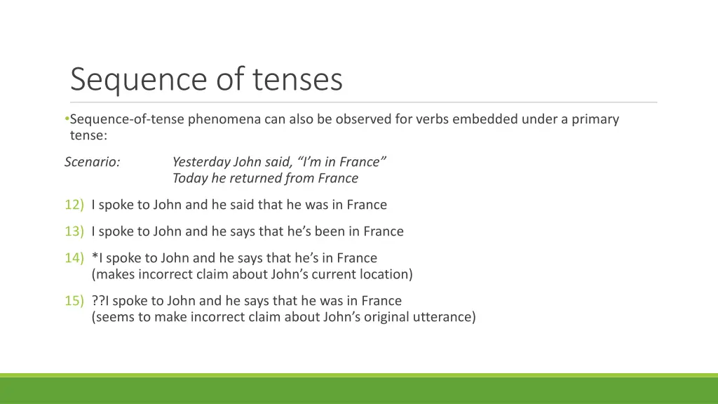 sequence of tenses 1