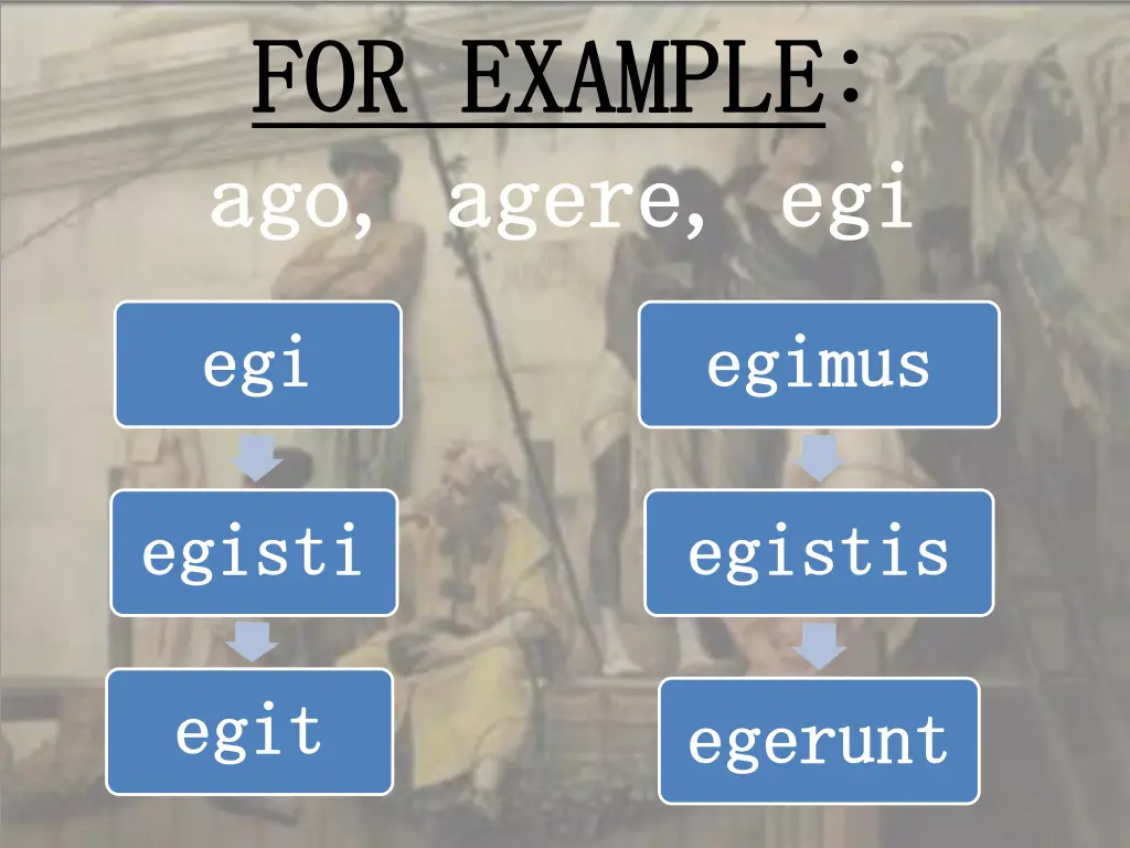 for example for example ago agere egi ago agere