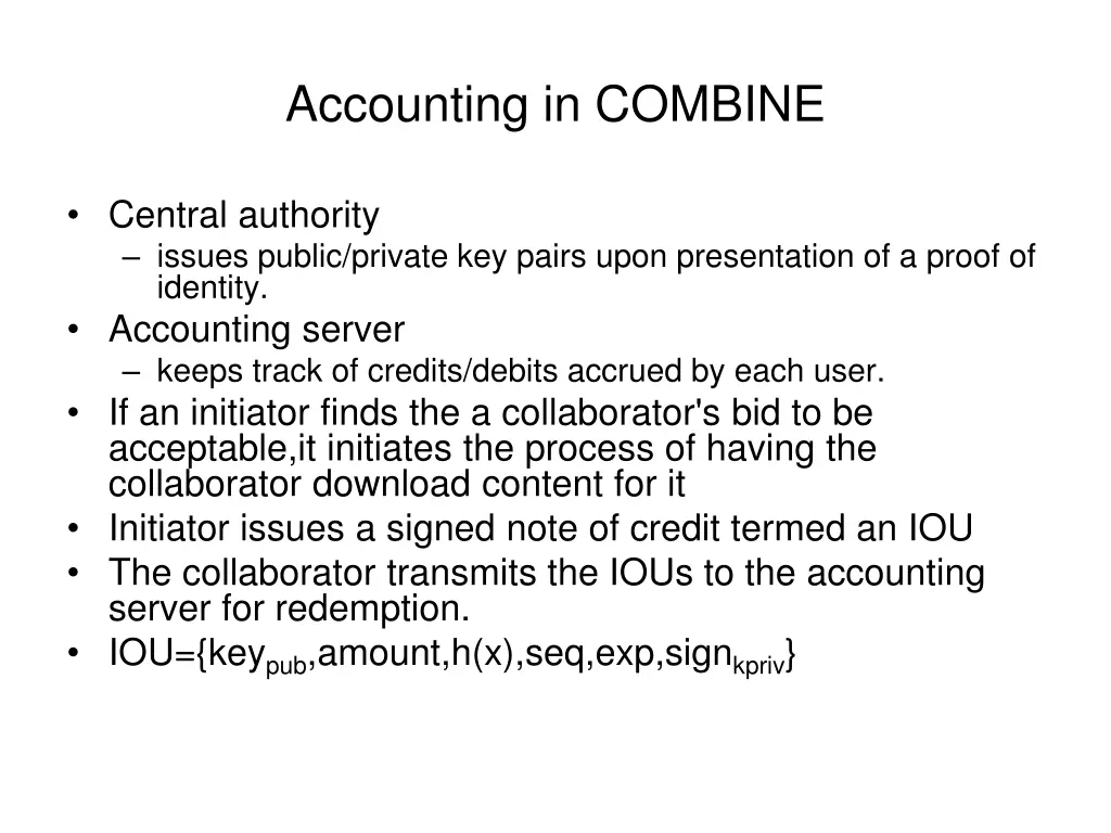 accounting in combine