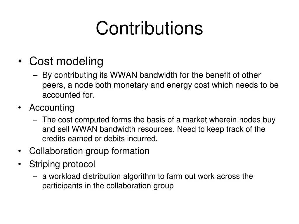 contributions