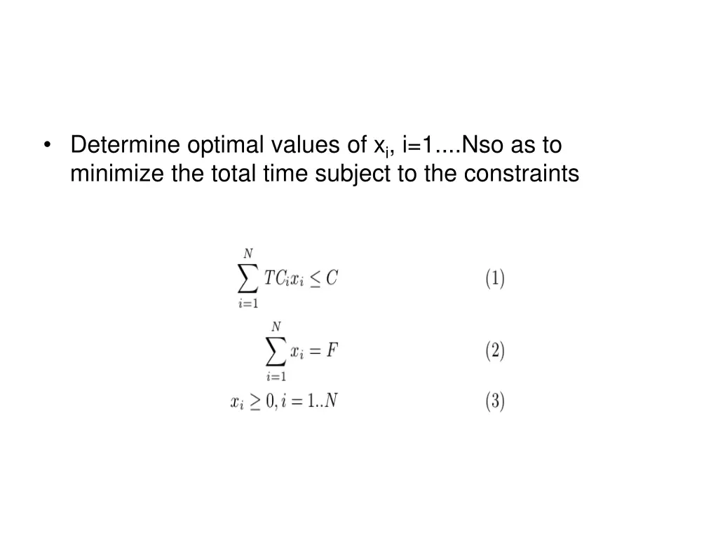 determine optimal values