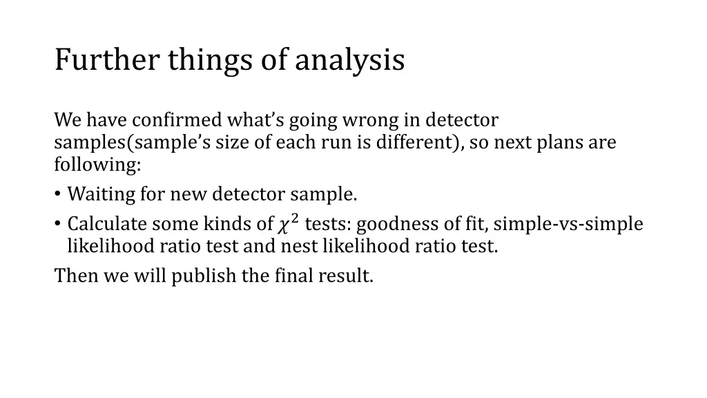 further things of analysis