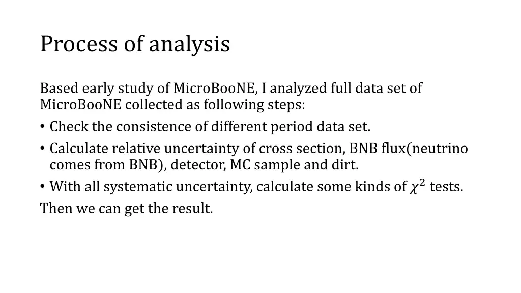 process of analysis
