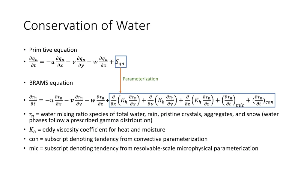 conservation of water