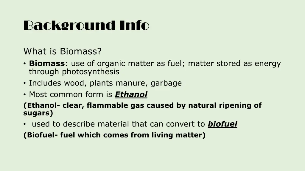 background info