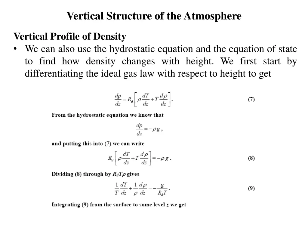 vertical structure of the atmosphere 6
